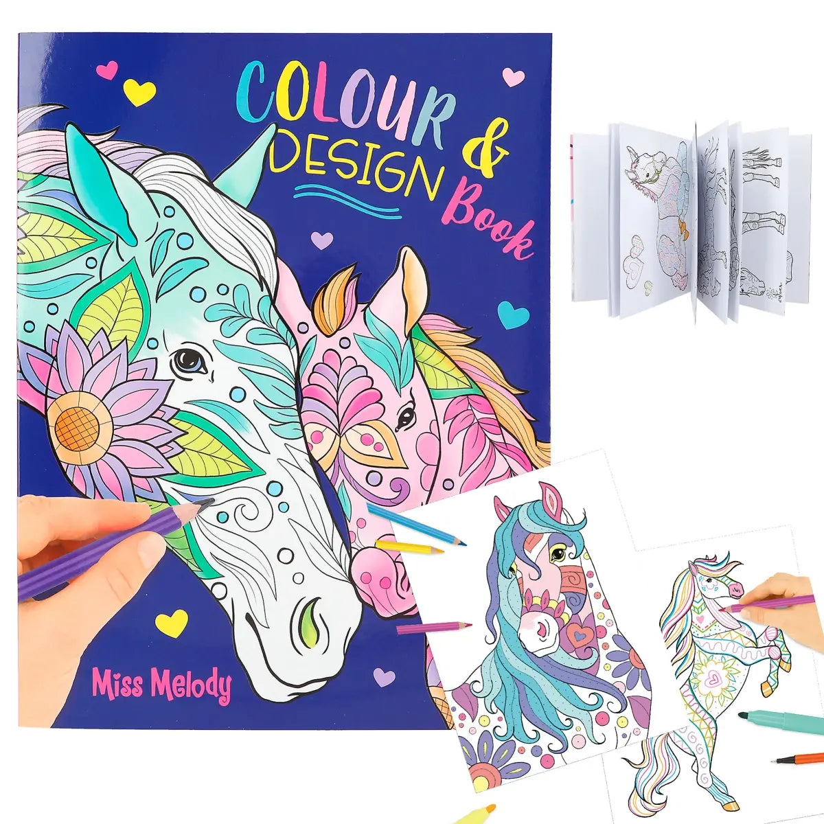 Colour & Design Book para pintar Miss Melody-Rincón del Valle