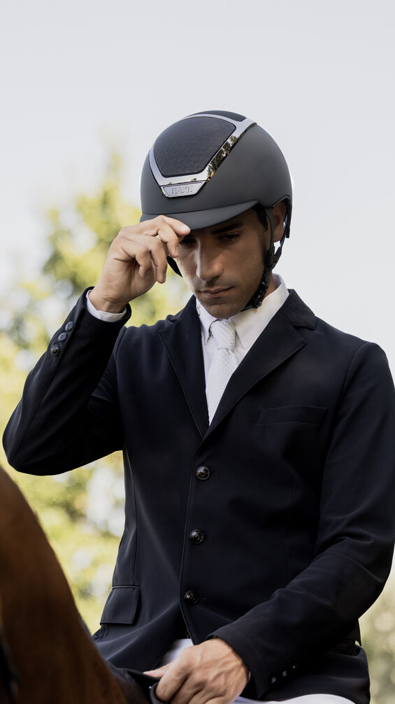 Helmets Kask Riding Helmet Dogma Chrome Anthracite detalle 3