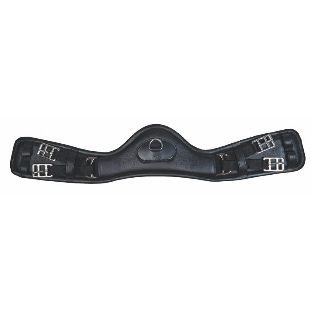 Cincha HKM Leather Girth Dressage Anatomic Elastic vista principal