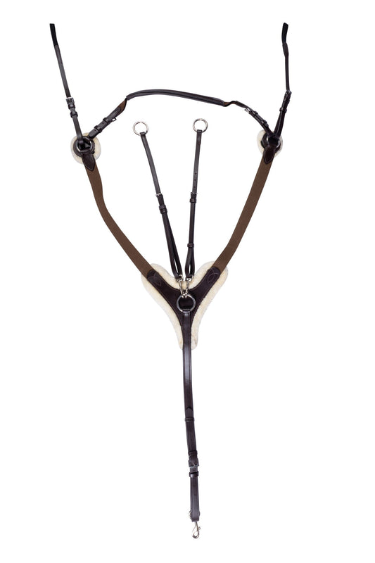 Breastplates HKM pechopetral Cambridge con Artificial Fur para equitación - vista 2