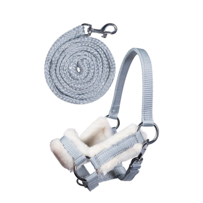 Cabezada y ramal -Hobby Horsing- HKM gris - imagen de producto HKM