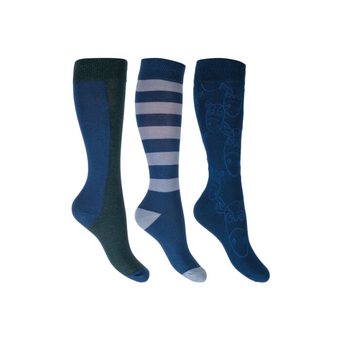 Calcetines niños -Houston- set 3 pares HKM azul - imagen de producto HKM