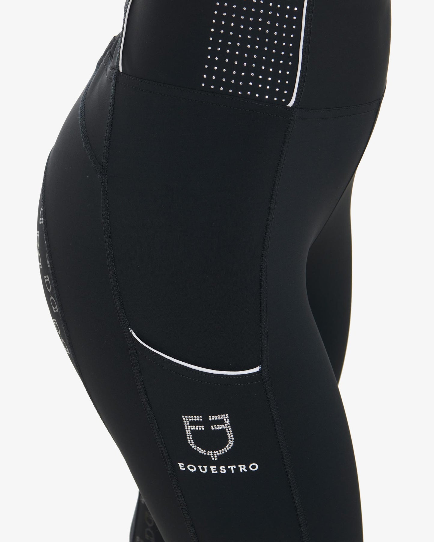 Leggings mujer con pedrería Equestro Marino