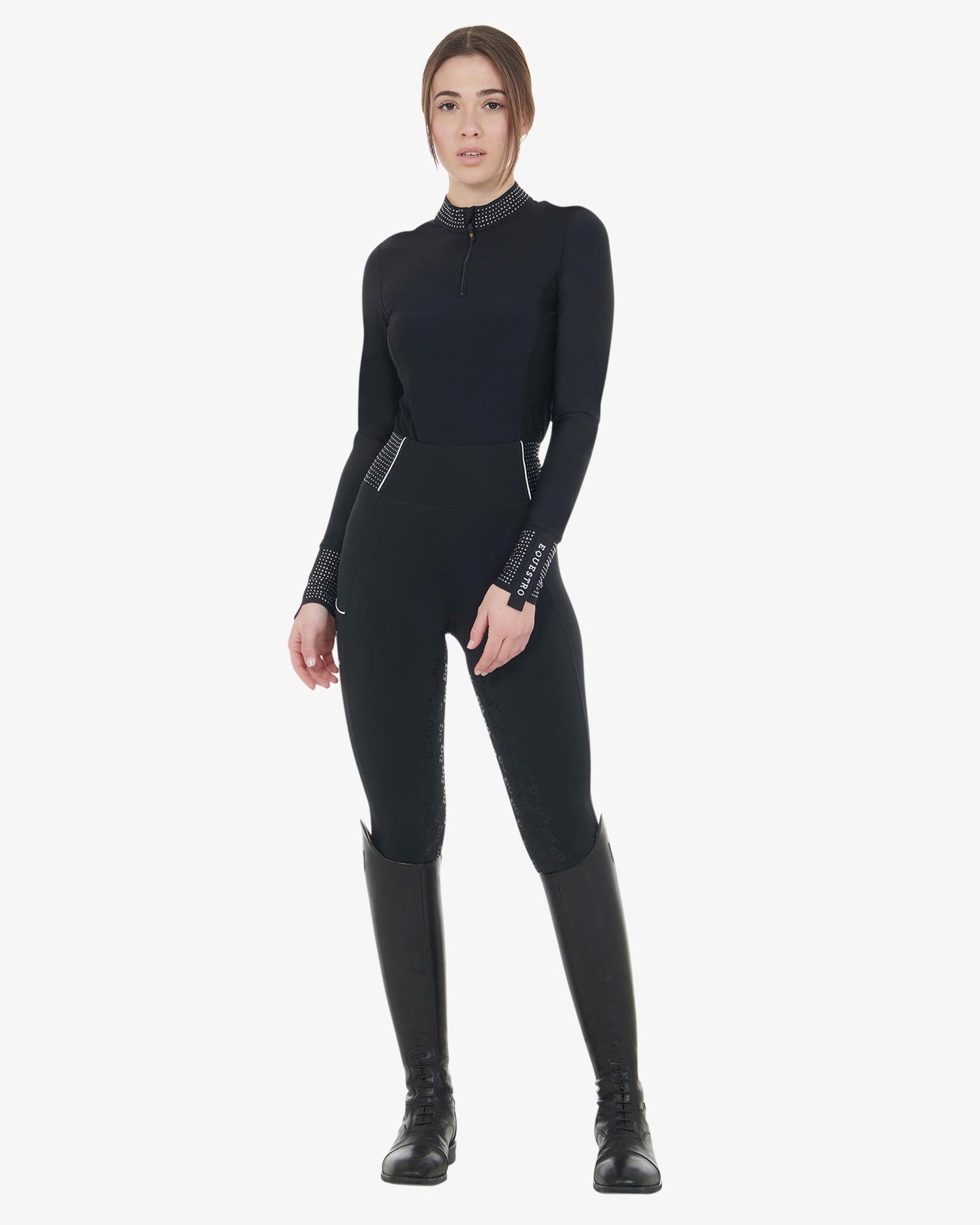 Leggings mujer con pedrería Equestro Marino