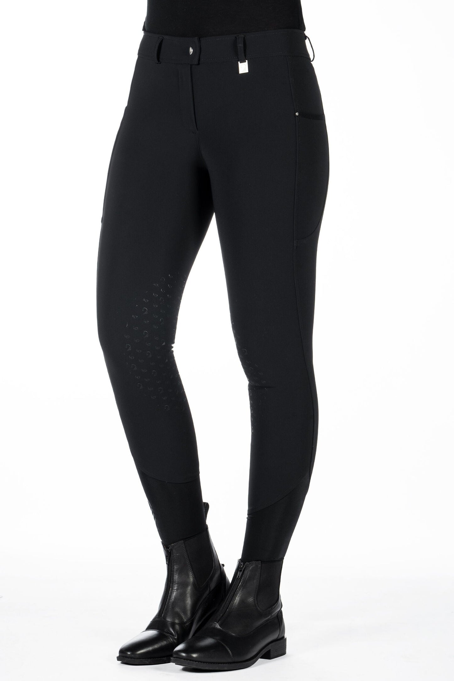 Silicone Knee Patch Breeches Lauria Garrelli Riding Breeches Livigno with detalle 10