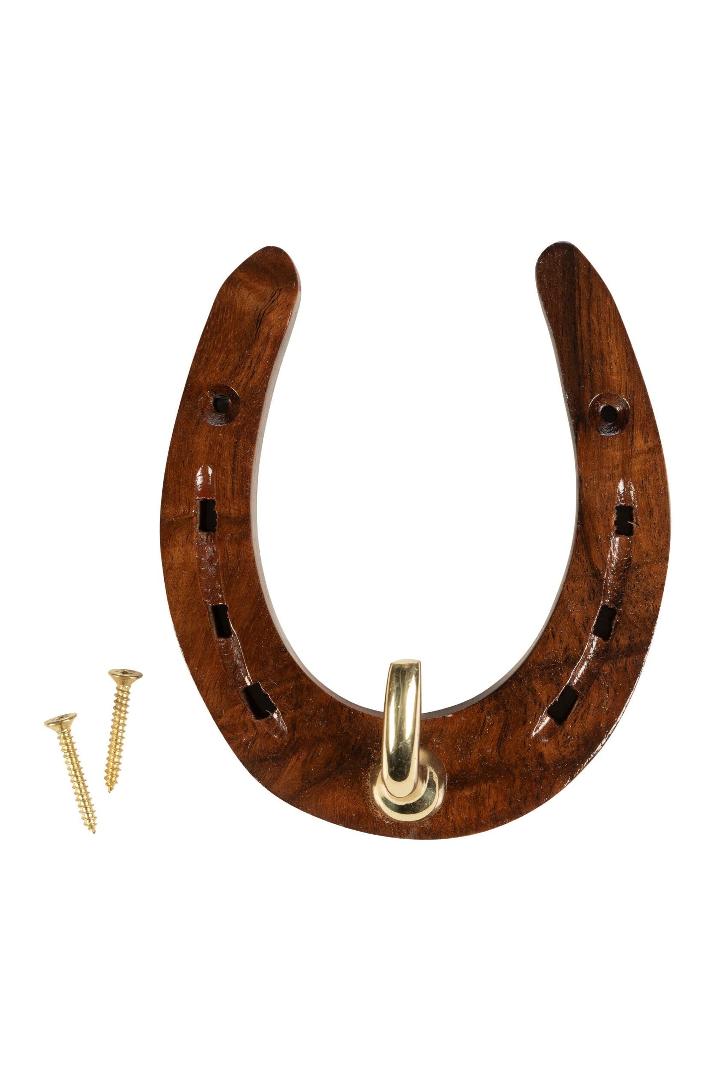 Cabezada HKM Horseshoe Hook made of Wood and Brass para equitación