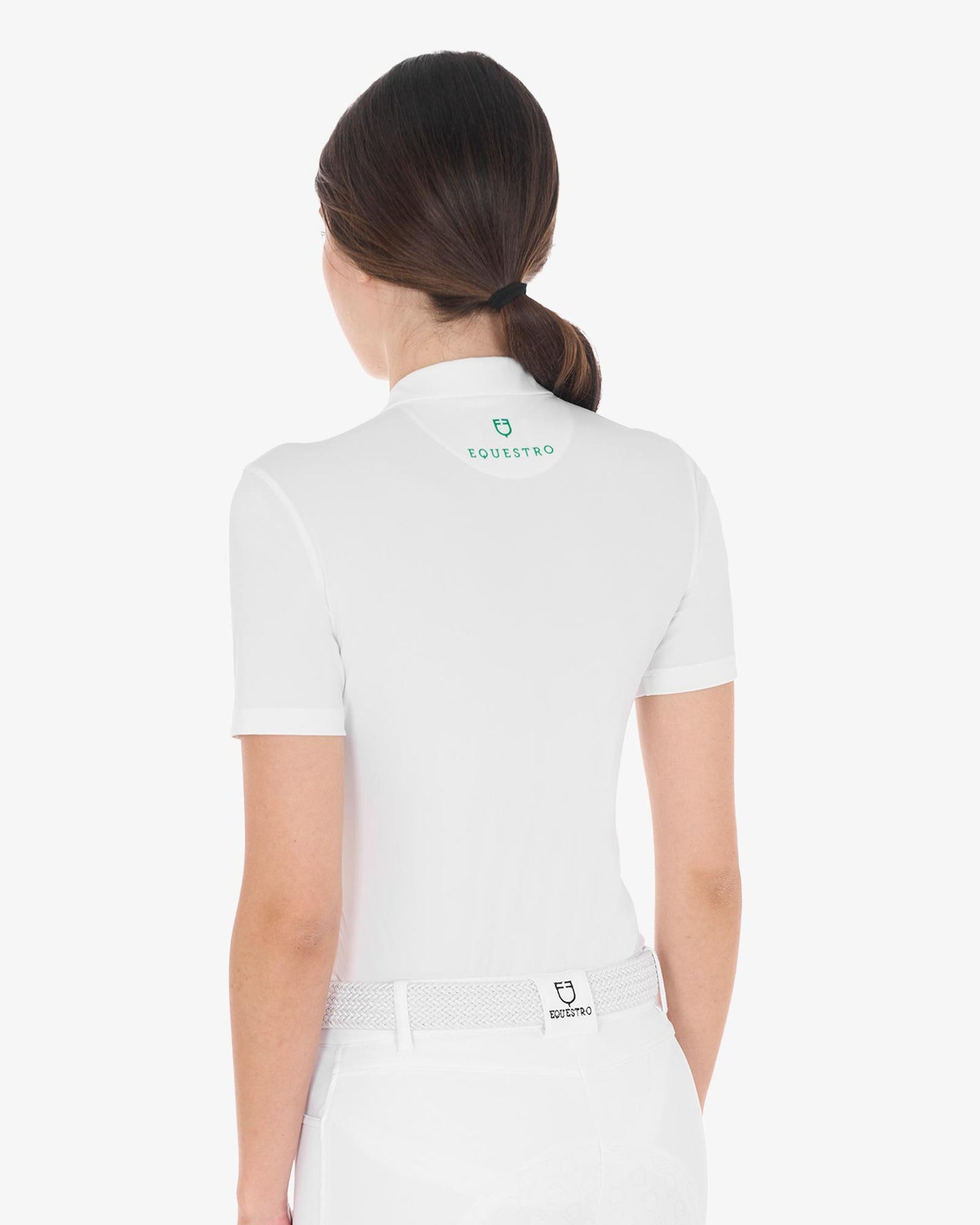 Polo competición mujer cuello pedrería