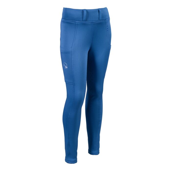 Leggings de montar -Lana II- Style c. full silico. HKM azul