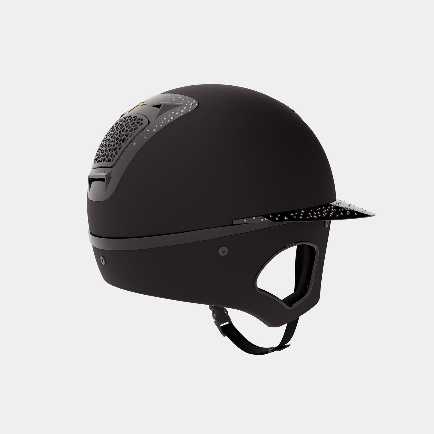Cascos Helmets Freejump Riding Helmet Matt Voronoi Precious Crystals con Temple para equitación - vista 3