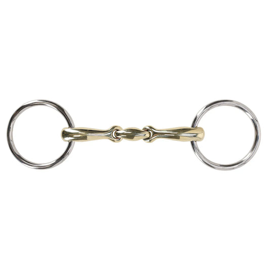 Embocaduras Loose anilla filete Anatomical double jointed QHP para equitación - vista 2