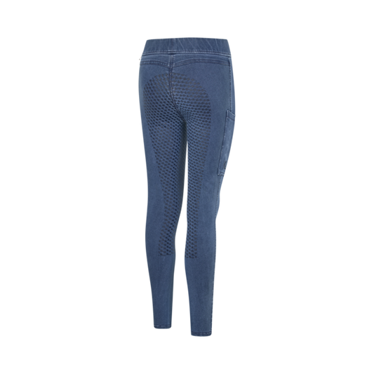 de equitación Kingsland KLMila Junior F-Grip Denim mallas de equitación para equitación - vista 2