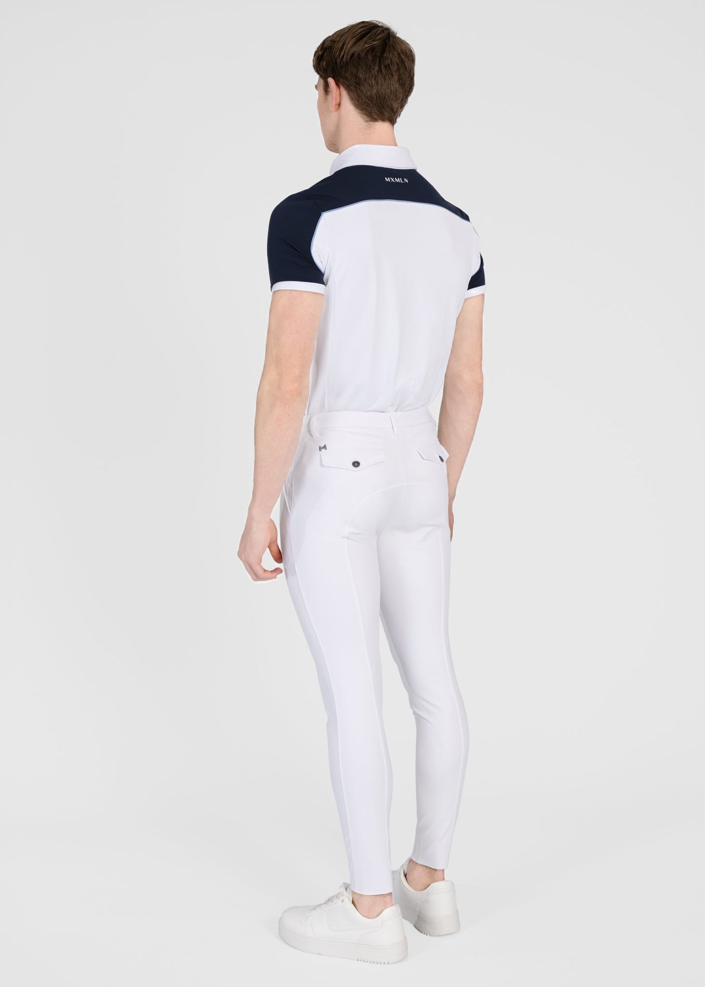Camiseta técnica Maximilian Equestrian Pivot Competition Shirt (White/Navy) detalle 8