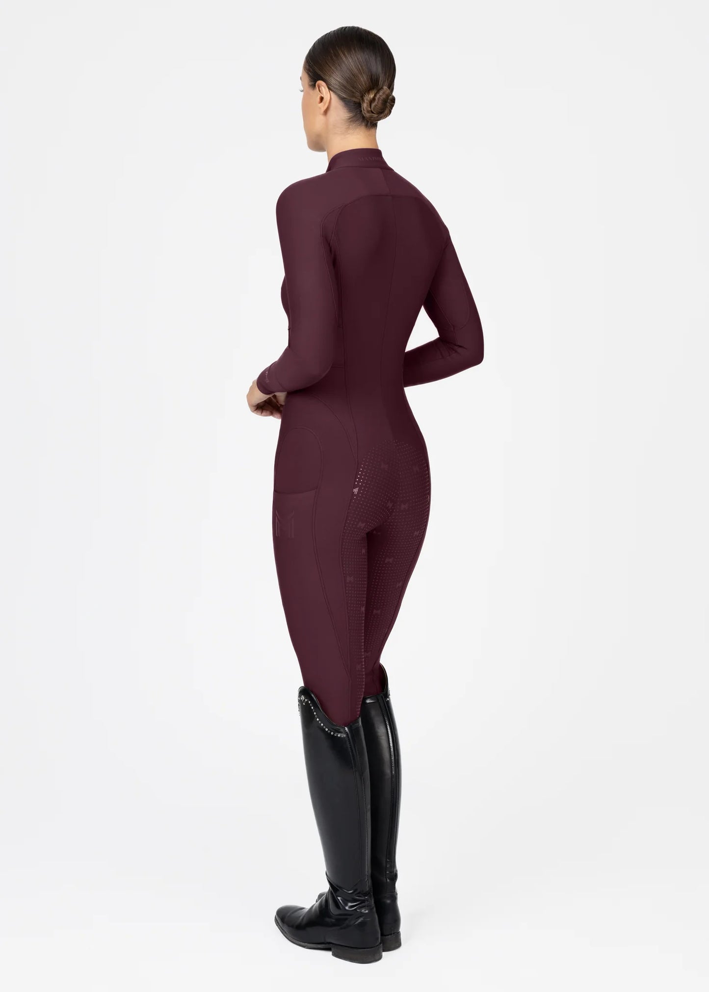 Pantalones Mono técnico Femme Riding Jumpsuit Maximilian Equestrian Burgundy para equitación - vista 7