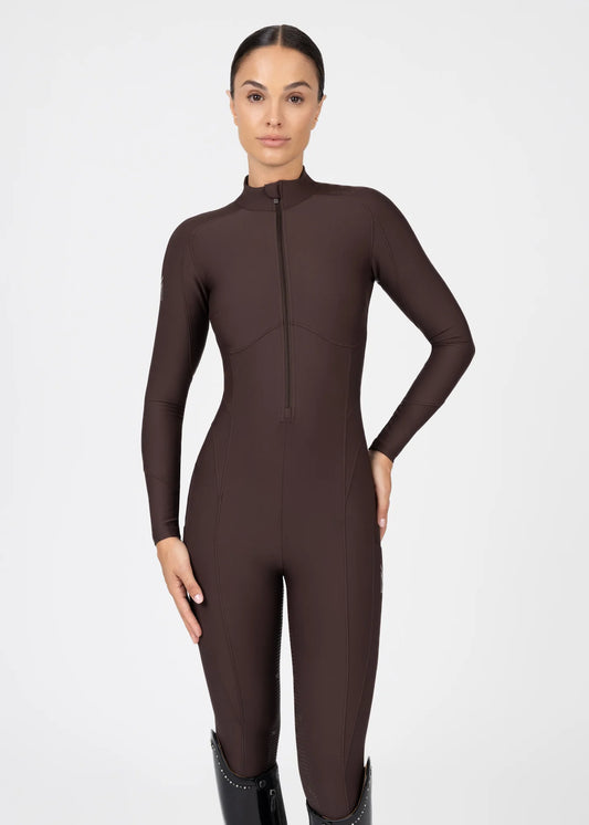 Femme Riding Jumpsuit Maximilian Equestrian Chocolate - vista 2