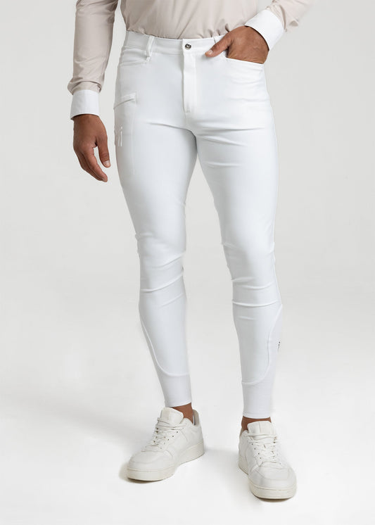 Pantalones Maximilian Equestrian Motion pantalón de equitación (White) para equitación - vista 2