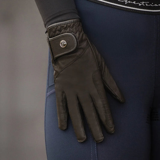Guantes Glove cuero Pro QHP para equitación - vista 2
