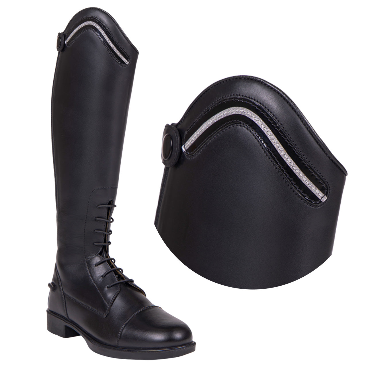 Botas de equitación QHP Exchangeable parte superior Jaimy shine para equitación - vista 10