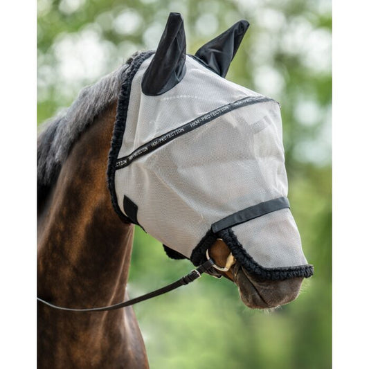 Máscara antimoscas HKM máscara antimoscas con Nostril Protection & Velcro para equitación - vista 2