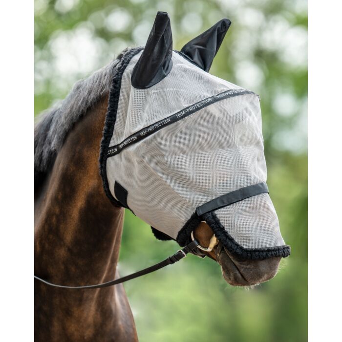 Máscara antimoscas HKM máscara antimoscas with Nostril Protection & Velcro detalle 2