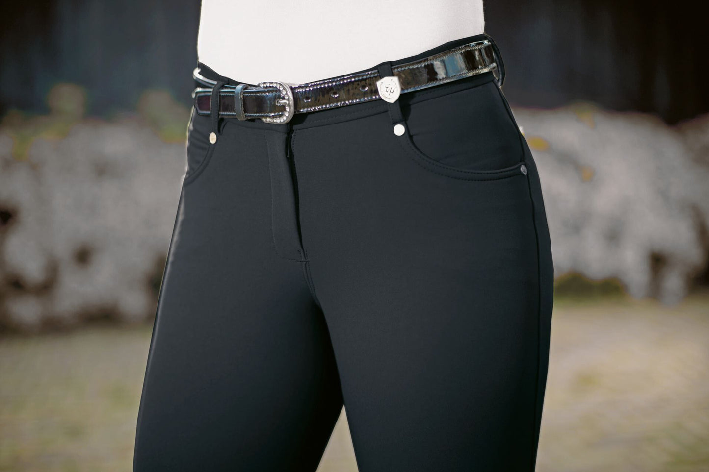 Pantalones de montar -LG Basic- rodillera silicona - HKM