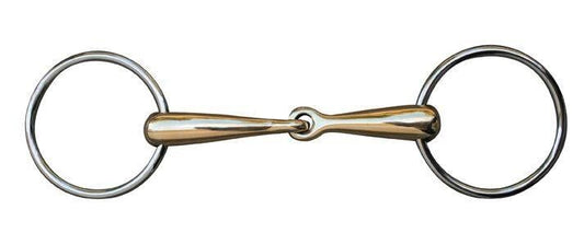 Embocaduras Filete verdum, 16 mm, argentan, anillas de inox HKM para equitación