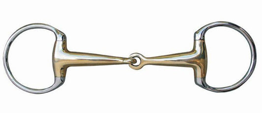 Embocaduras Filete oliva, 18 mm, argentan, anillas de inox HKM para equitación