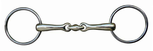 Embocaduras Filete doble articulación, 16 mm, acero inoxidable HKM para equitación