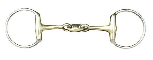Embocaduras Filete oliva doble articulacion 18 mm argentan HKM para equitación