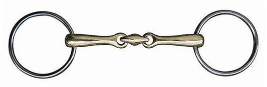 Embocaduras Filete tres piezas, argentan 14 mm HKM para equitación
