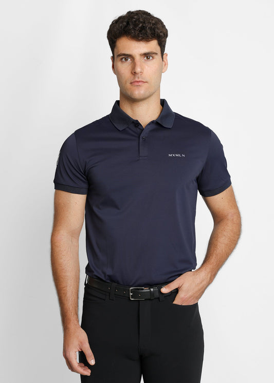 Maximilian Equestrian Blaze Polo Shirt (Navy) para equitación - vista 2