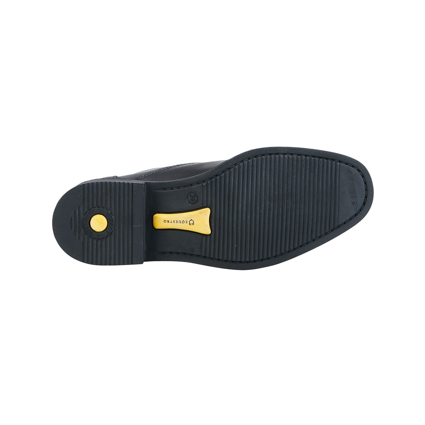 Botines unisex de cuero de plena flor, con cremallera delantera Equestro - Negro