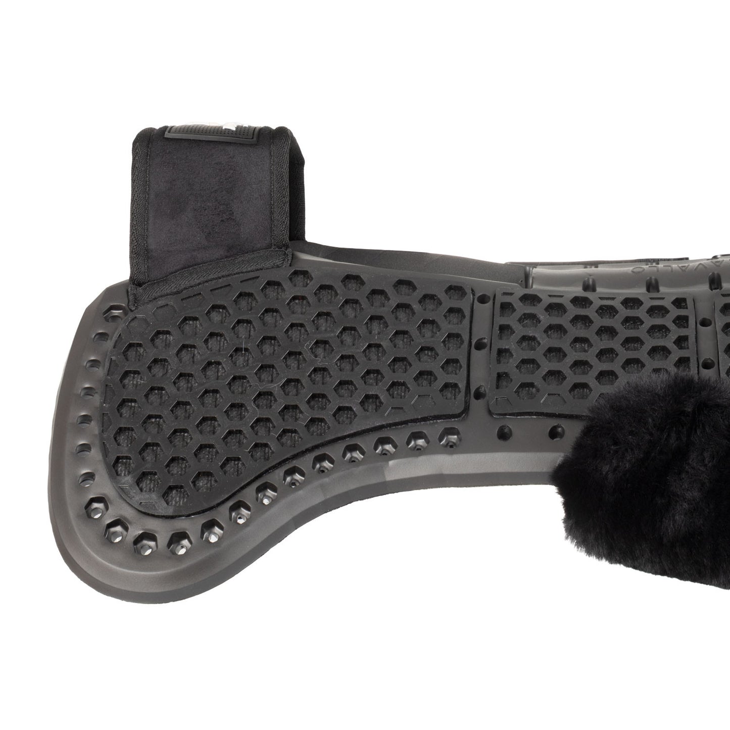 Compensador Pluma EVA withers free Aero Balance gel pad cut out flat con borreguillo Acavallo - Negro