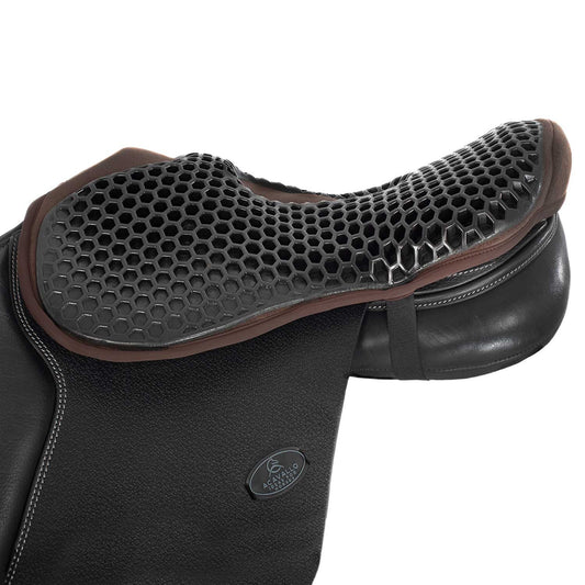 Funda de asiento salto gel-out hexagonal ortho-pubis dri-lex 20mm Acavallo - Marrón