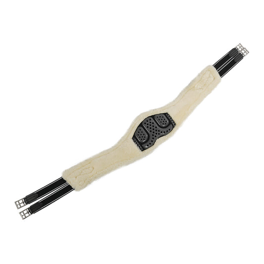 Cinchón salto gel Classic PVC borrego sintético removible Acavallo - Negro