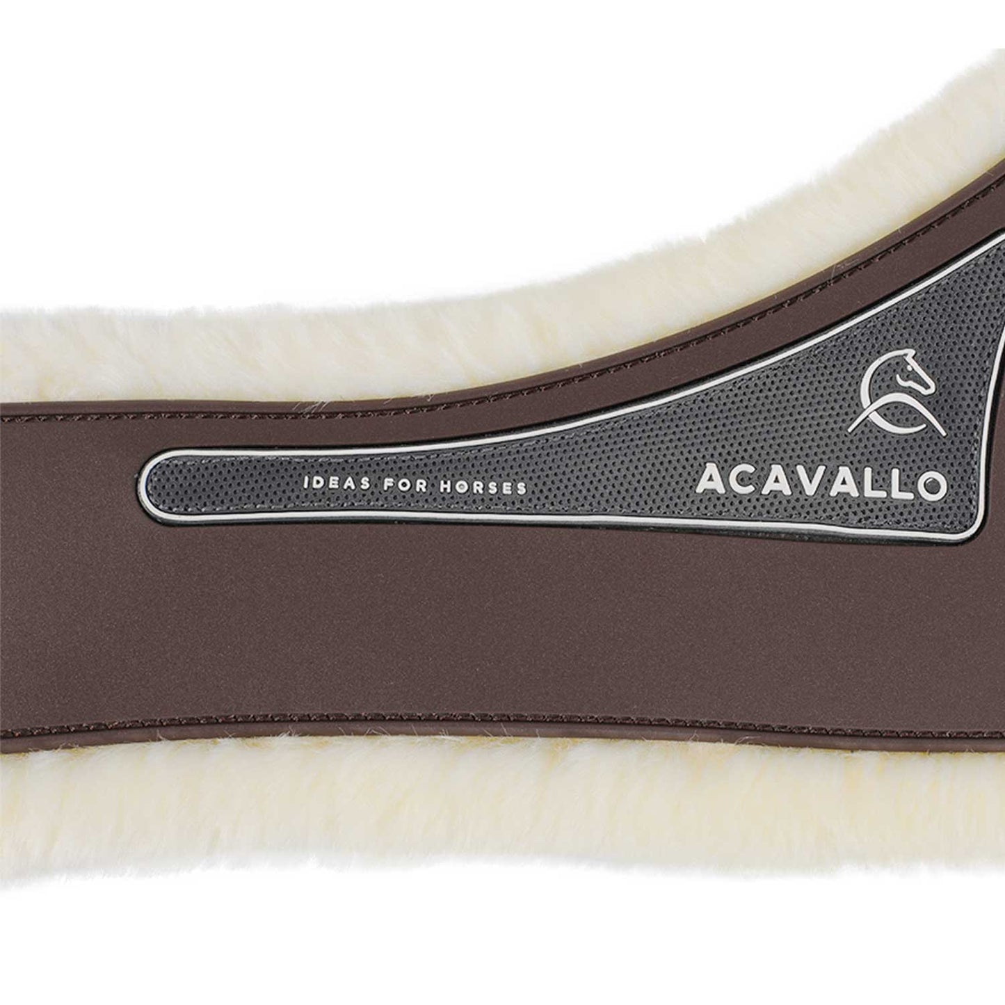 Cinchón salto gel Classic PVC borrego sintético removible Acavallo - Marrón oscuro