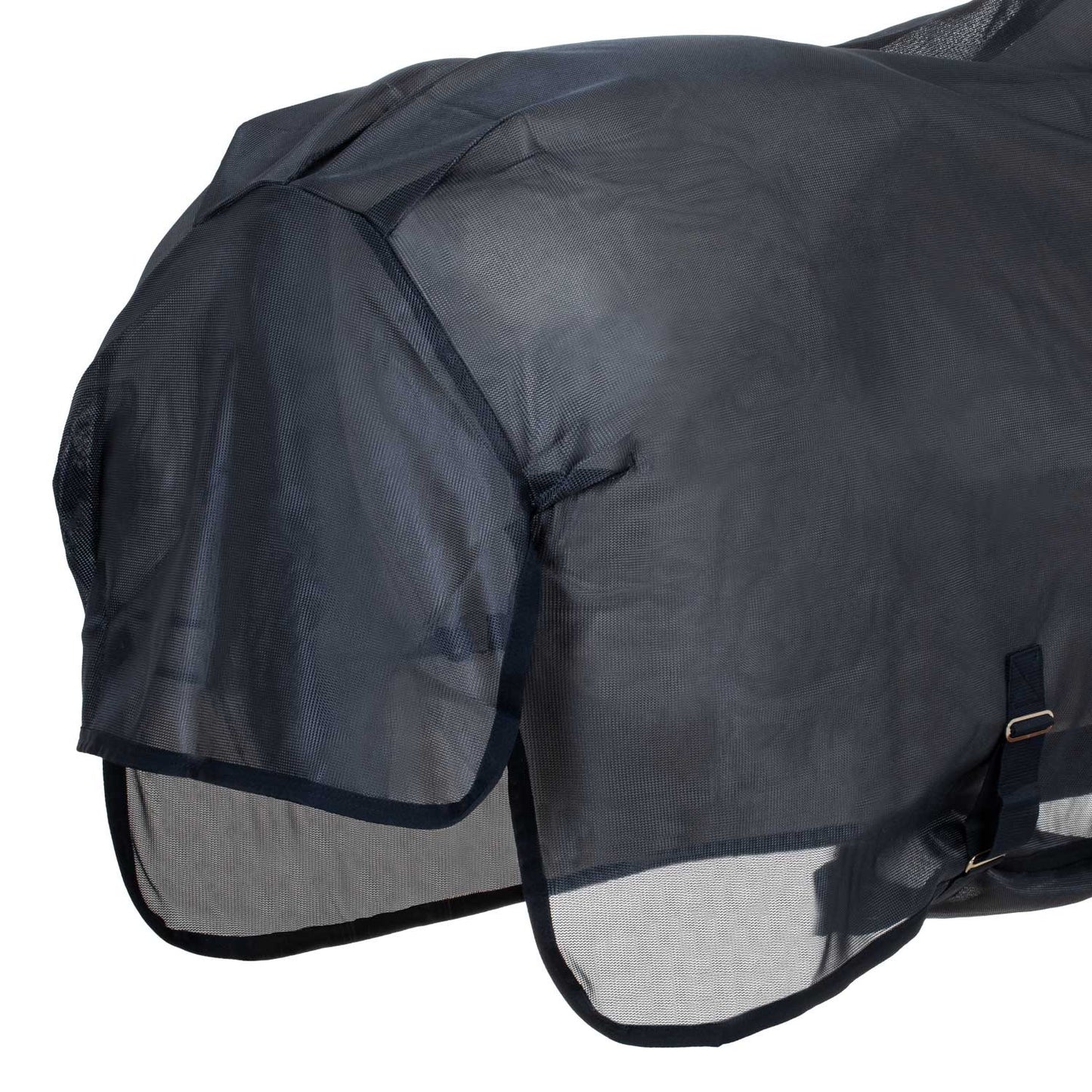 Manta anti-moscas de tela transpirable con máscara y cubrecuello Acavallo - Azul marino