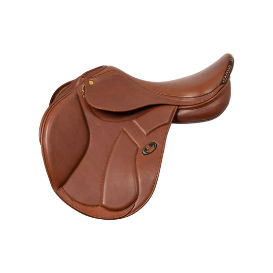 Silla de salto Modigliani con cojines de lana Acavallo - Coñac