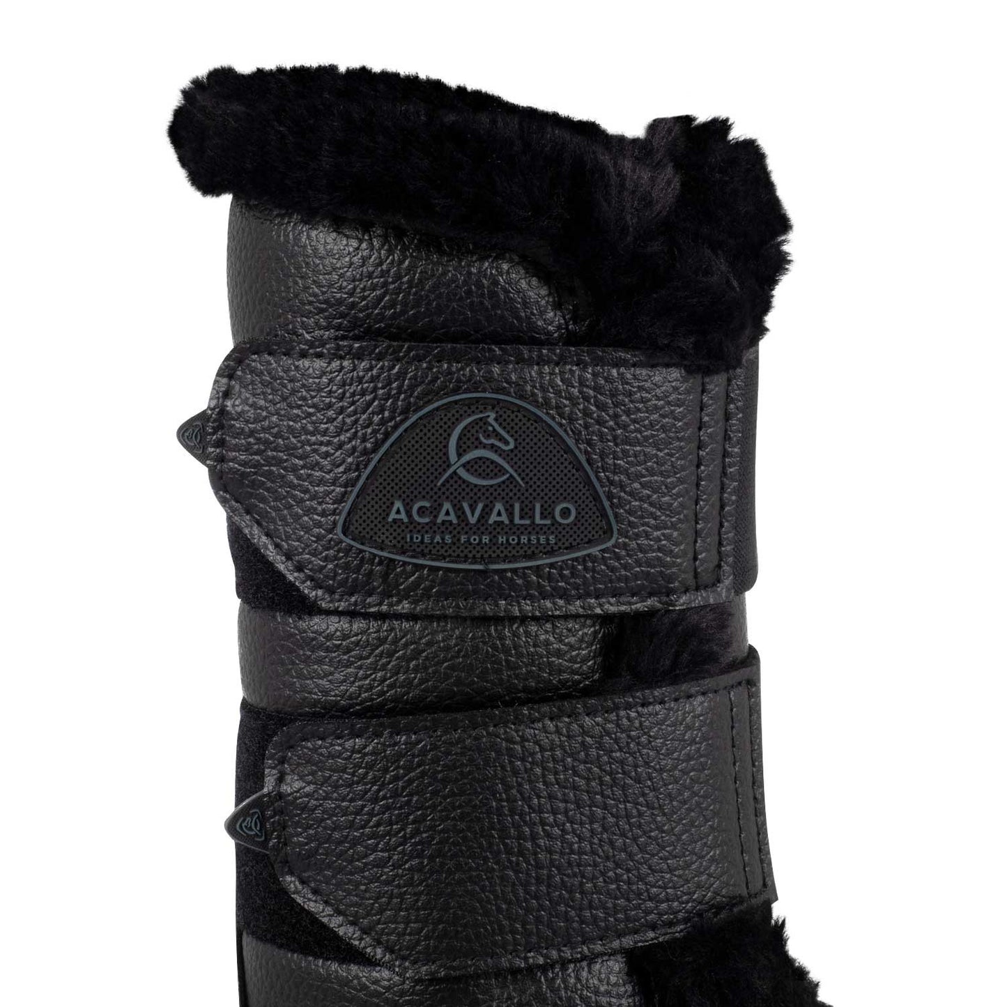 Protectores delanteros ecopiel borreguillo sintético Acavallo - Negro