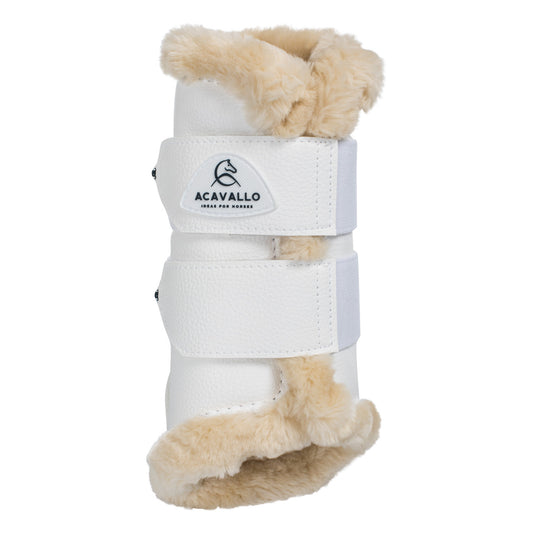 Protectores delanteros ecopiel borreguillo sintético Acavallo - Blanco