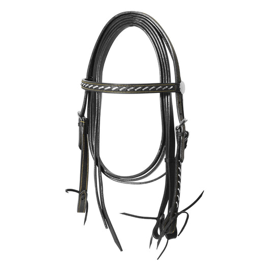 Testera recta Silver Wire con riendas Lakota - Negro