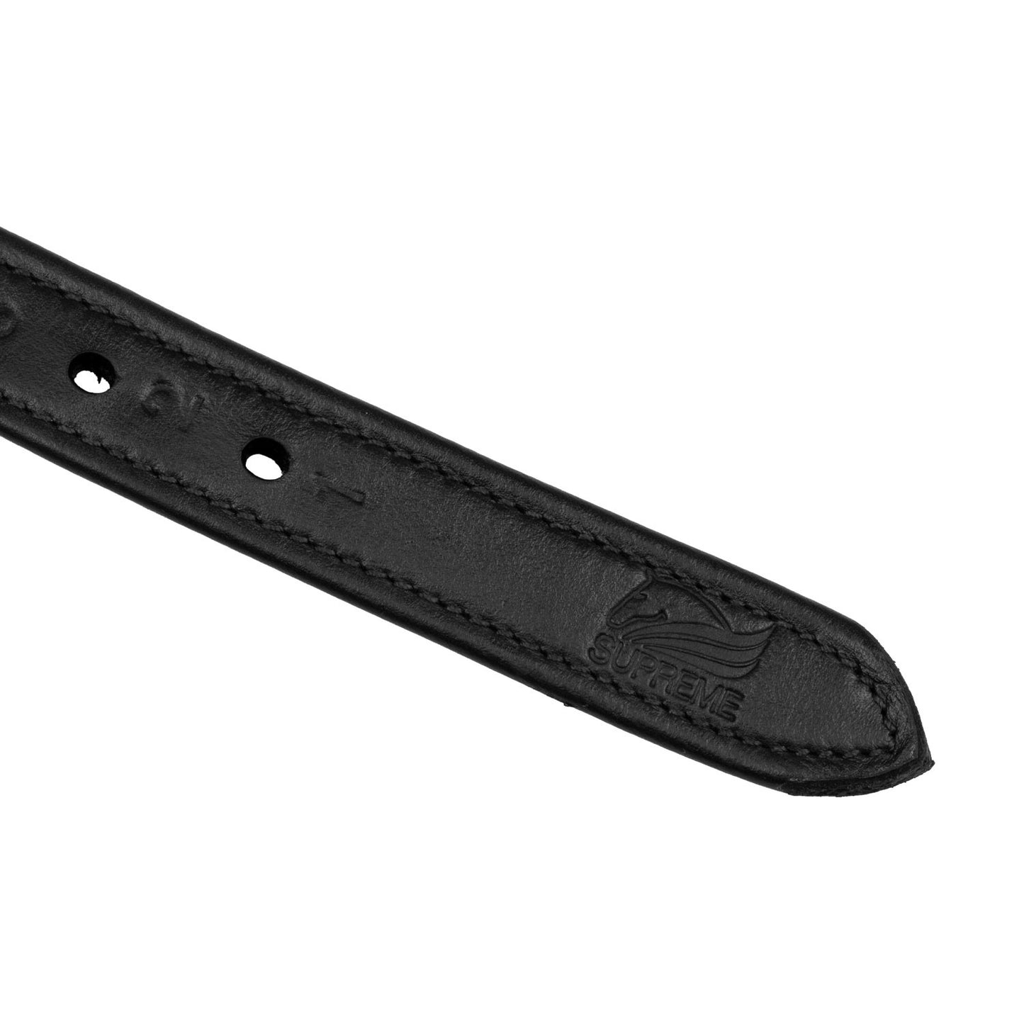 Estribos de cuero doble Supreme - Negro