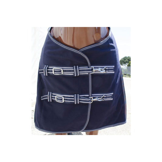 Manta de algodón canvas superior modelo Almería Umbria Equitazione - Azul marino