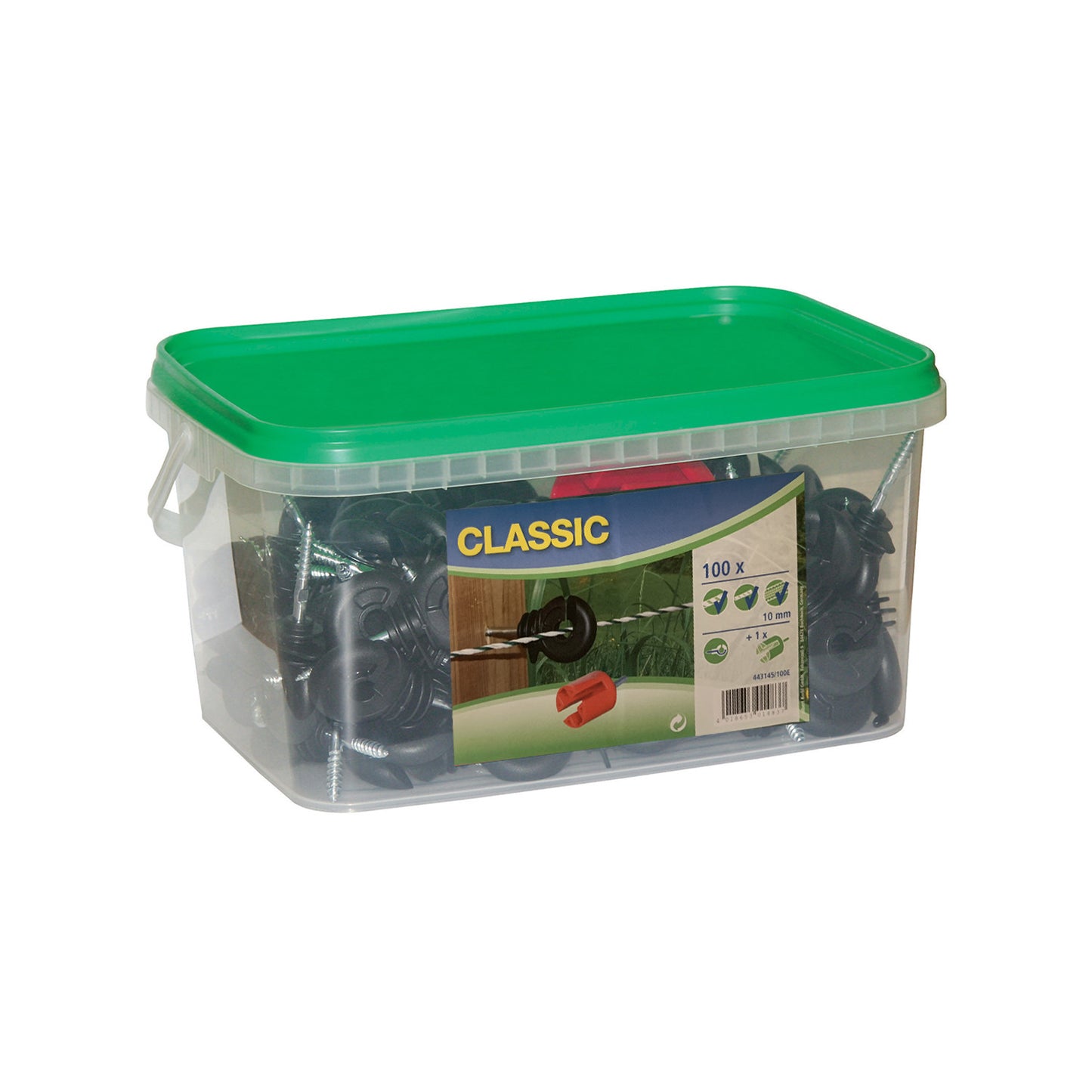 Kit cubo 100 uds aisladores con soporte destornillador Corral