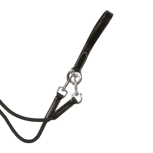 Riendas de retorno de nailon Equestro - Negro