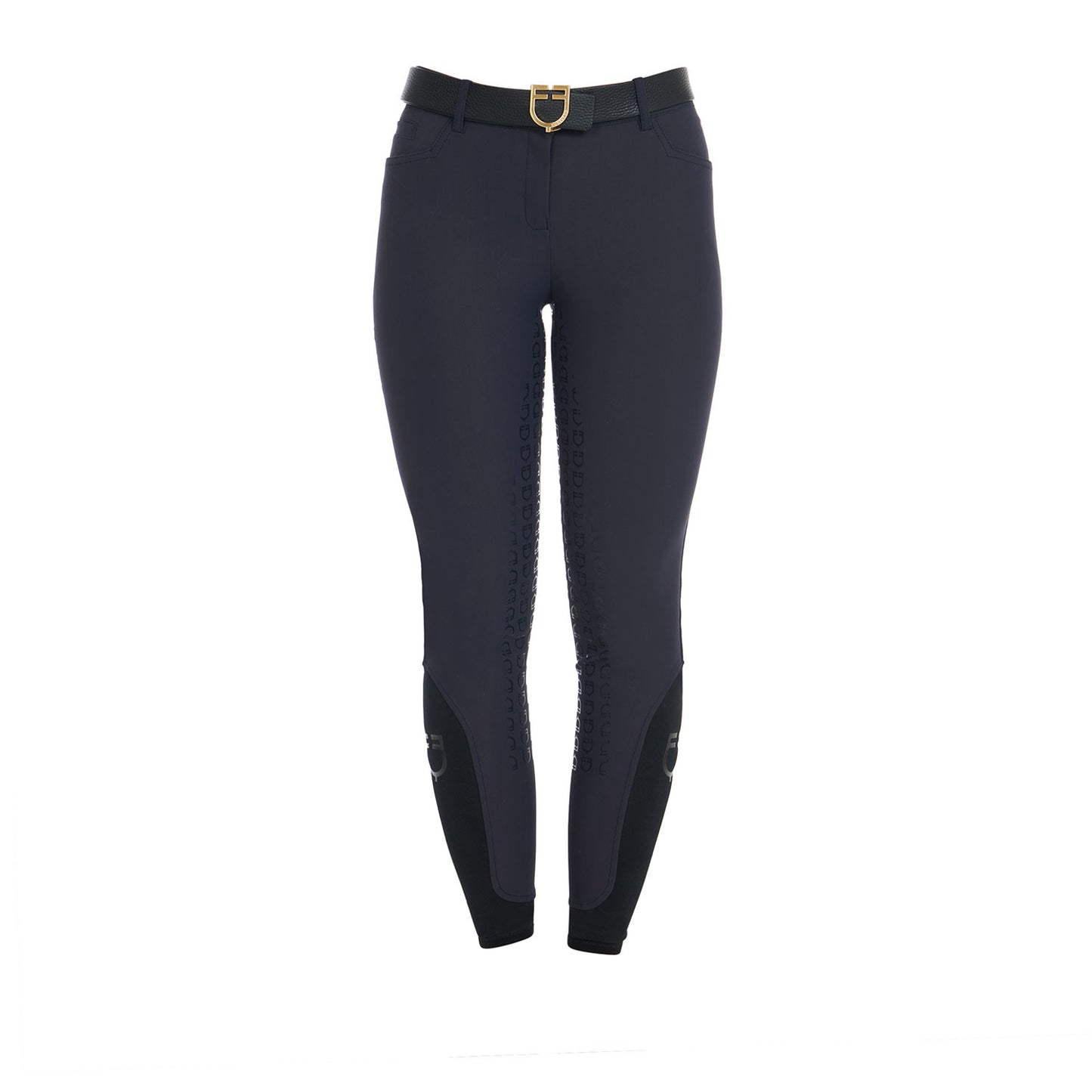 Pantalones de mujer slim fit full grip Equestro - Azul marino