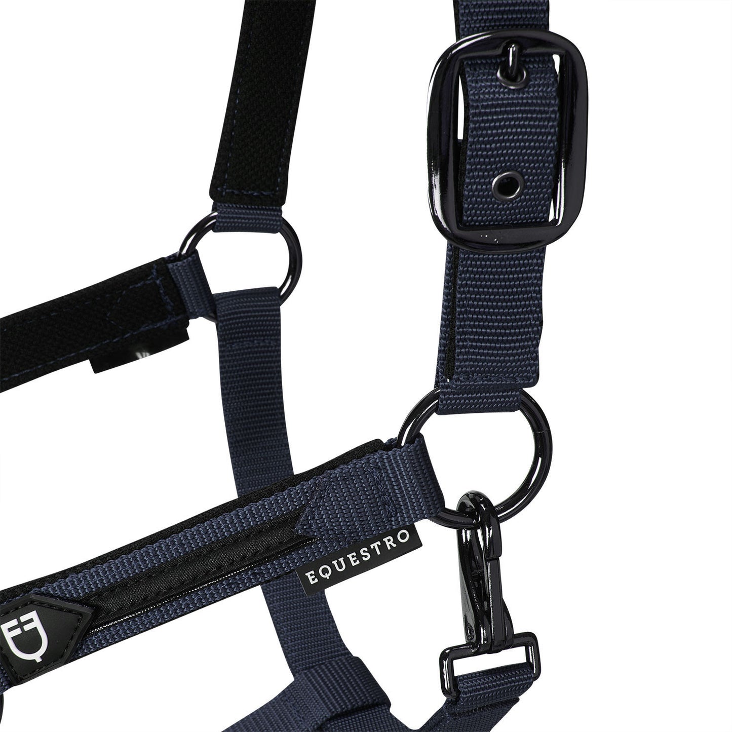 Cabezada de felpa resistente Equestro - Azul marino