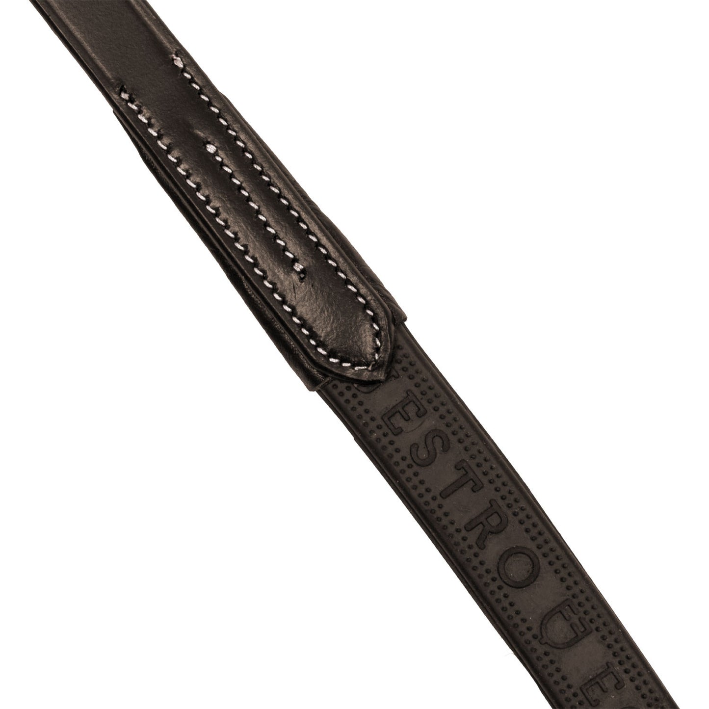 Riendas de goma con grip en relieve y acabados en plata Equestro - Marrón oscuro