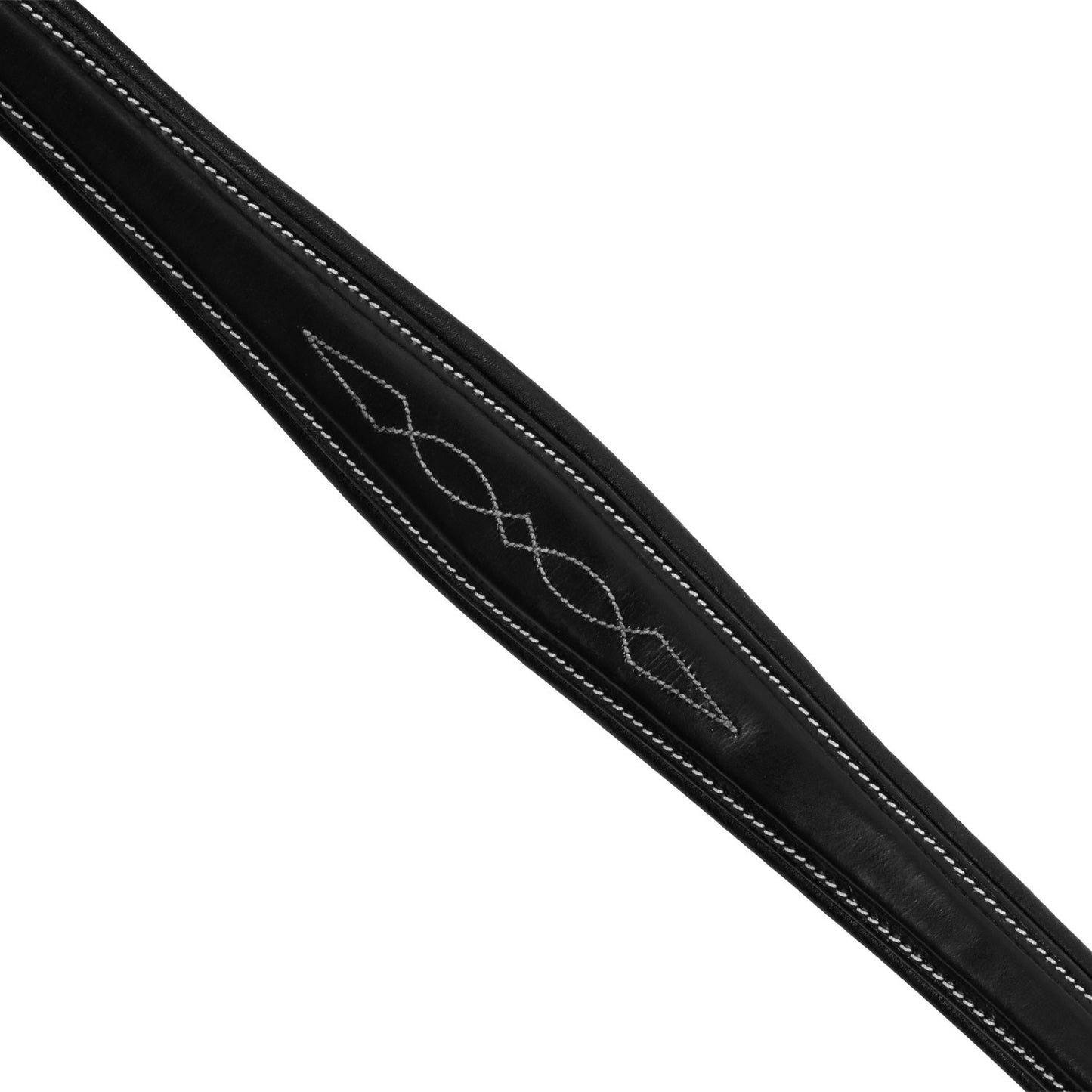 Pechopetral de cuero con costuras decorativas y martingala desmontable Equestro - Negro