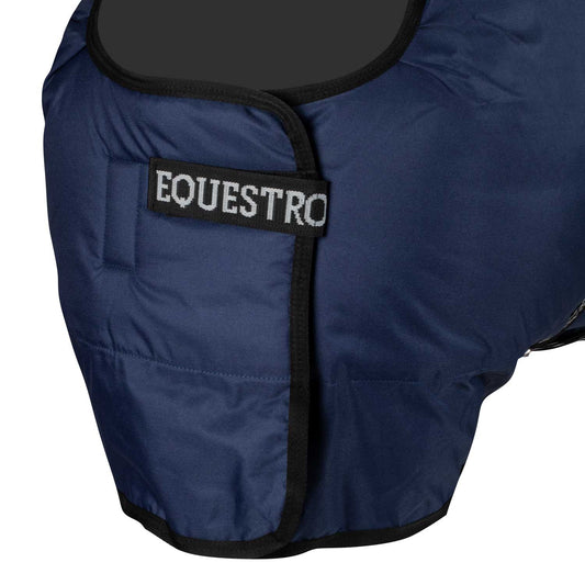 Manta de box antidesgarro con logo Equestro - Azul marino