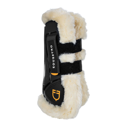 Paratendones de cordero sintético y TPU Equestro - Negro
